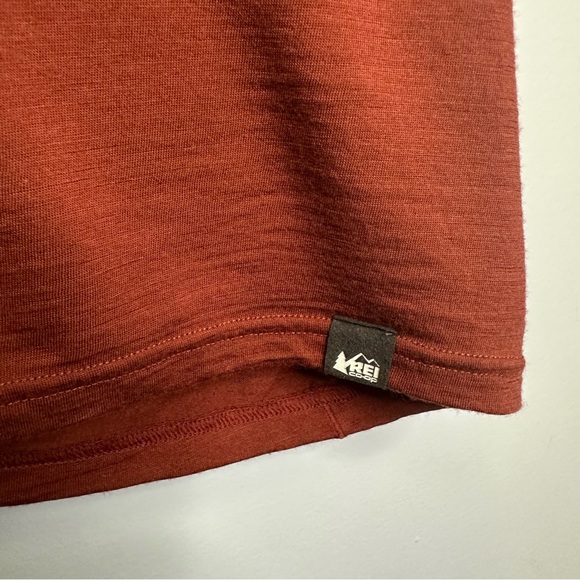 REI Co-Op Merino 185 Long Sleeve 1/2 Zip Base Layer Top In Smoked Paprika M - Picture 5 of 16
